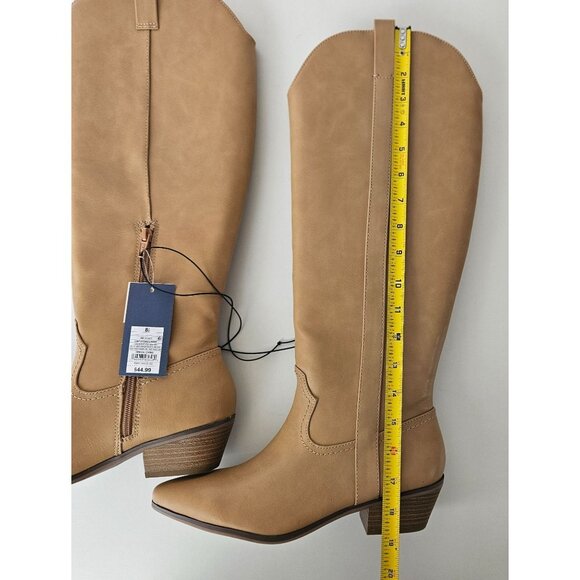 Universal Thread Womens Memory Foam Knee-High Boots Size 8.5 Light Brown Western - Picture 3 of 13